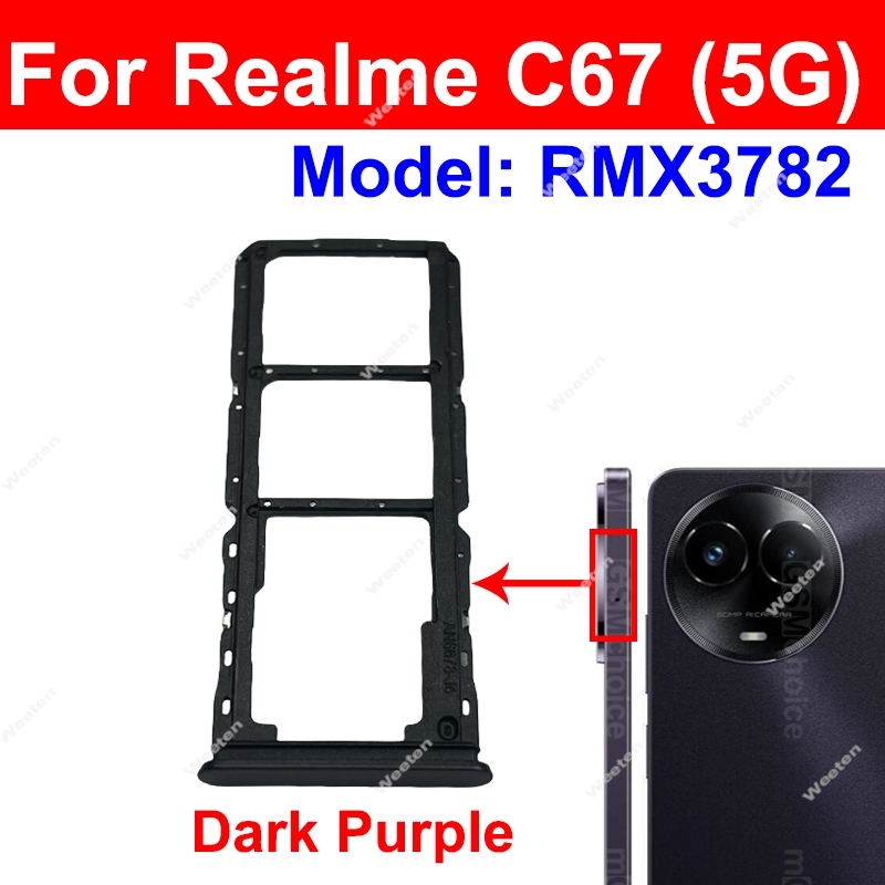 Realme C67 - Adaptateur de carte SIM pour Realme
